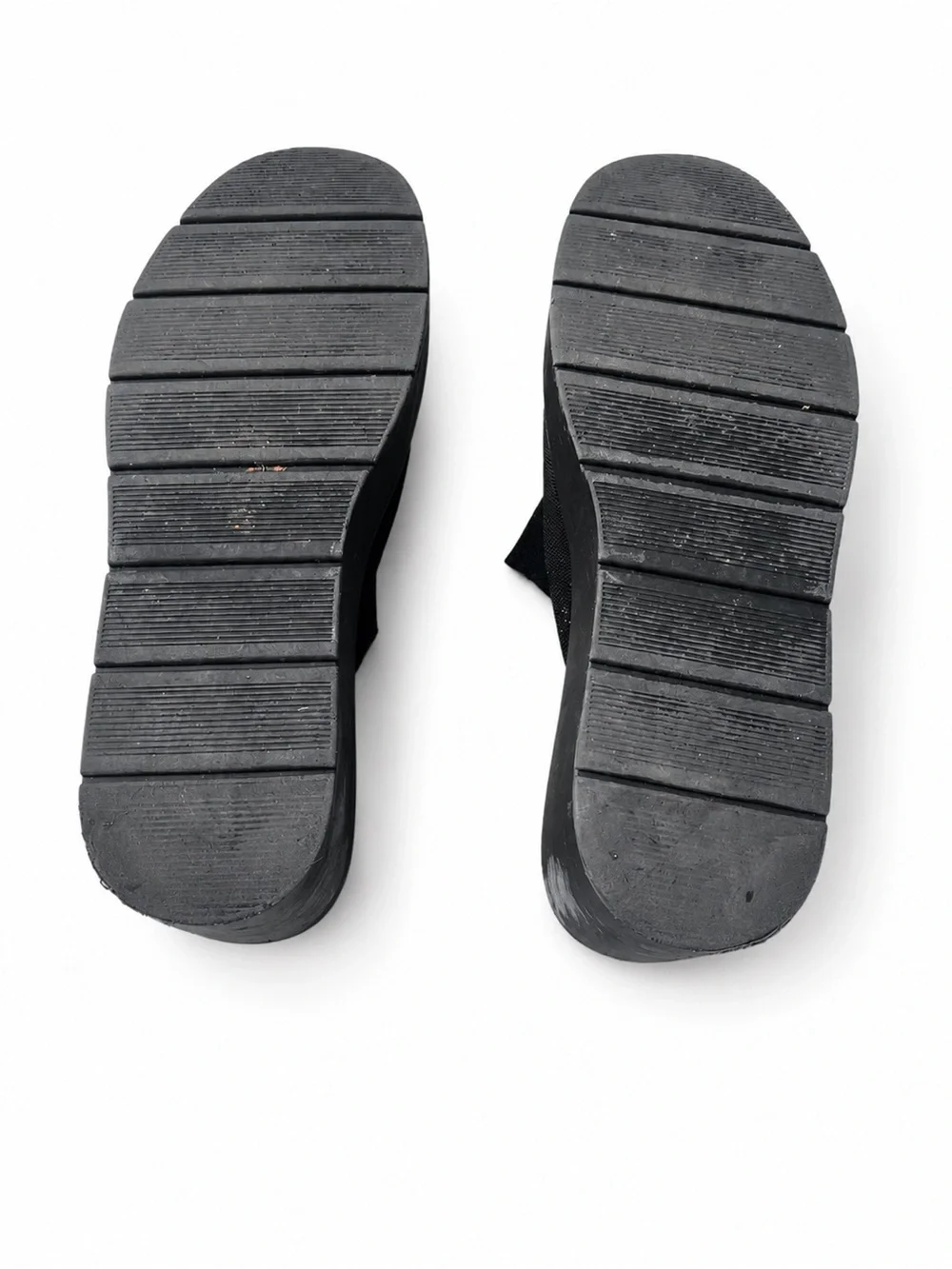 Steve Madden Slinky30 Black Slide Platform Sandals Size 8